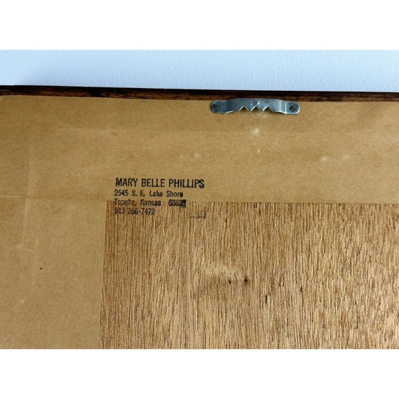 Vintage Holly Hobbie 3D Wood Framed Doll on Burlap w/ REAL HAIR Fabric Ribbon - Picture 6 of 9